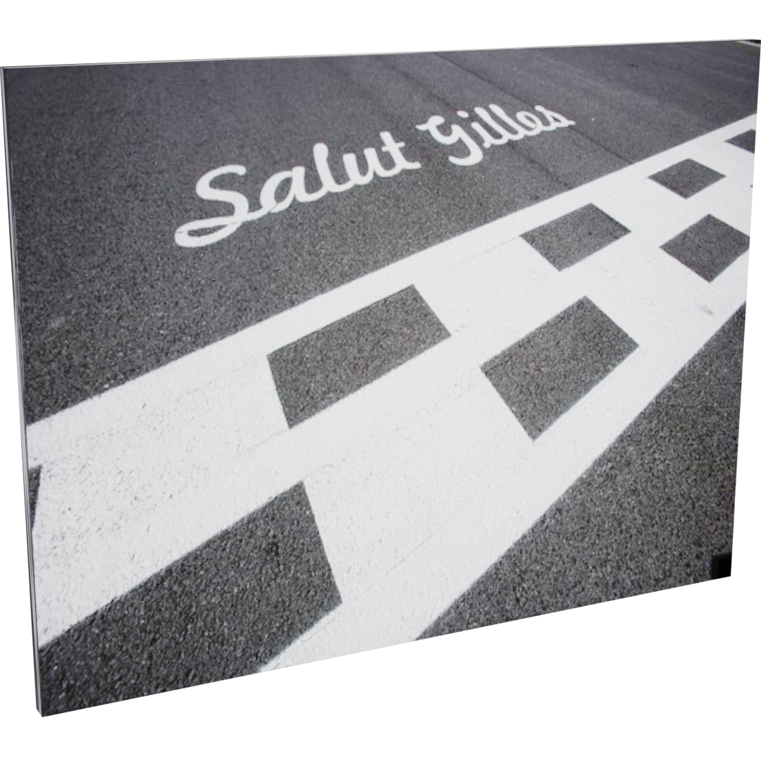 2007 Canadian Grand Prix - Sunday RaceMontreal, Canada. 10th June 2007. The famous tribute to Gilles Villeneuve on the start finish line at the circuit that bears his name. Circuit close-Ups. Atmosphere. fine art print by Anonymous