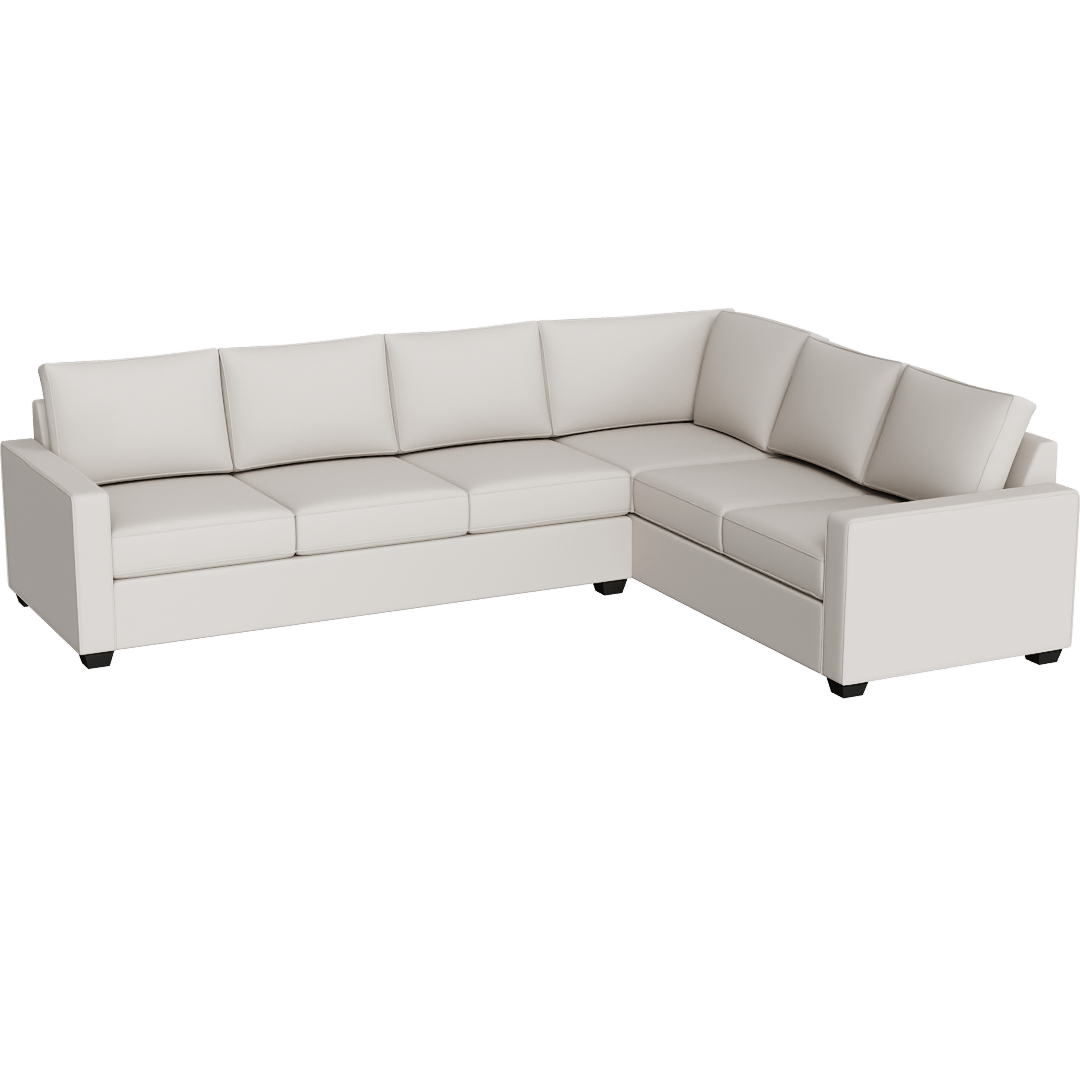 Mathers 125" 2 Piece L-Shaped Sectional With Right Arm Facing Queen Memory Foam Sleeper Sofa Bed, Left Facing, Cream Beige White Fabric
